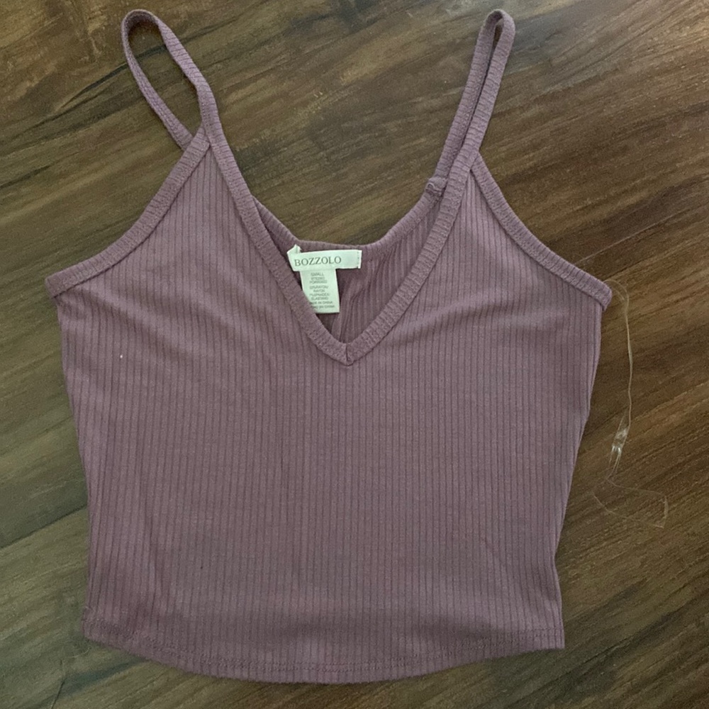 mauve cropped going out top